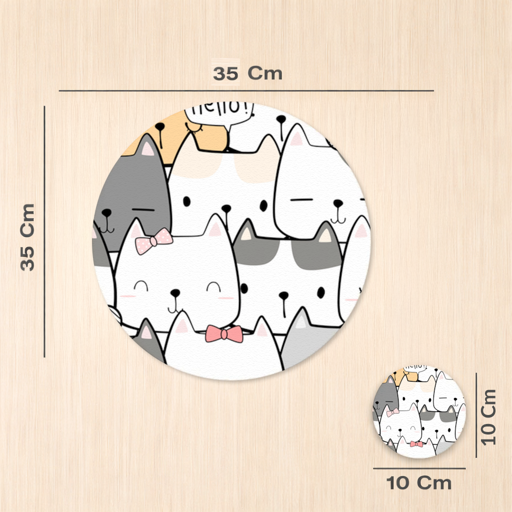 Cute Cartoon Cats Pattern with Speech Bubbles 