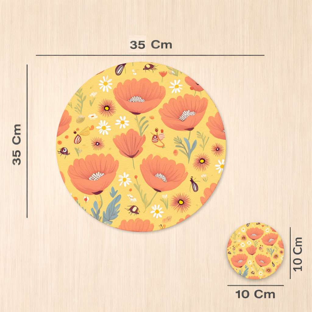 Floral  Insect Pattern  Colorful Design 