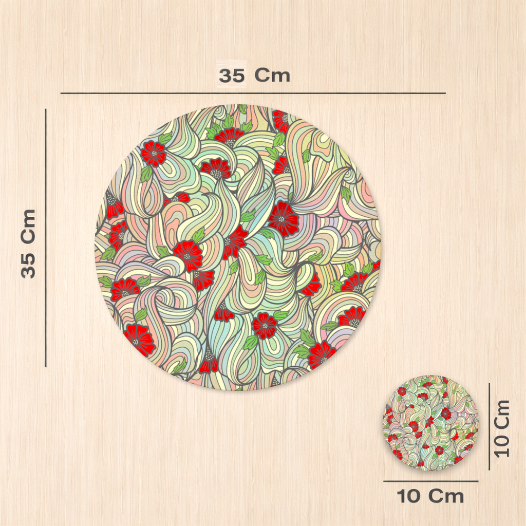 Floral Retro Wavy Pattern 