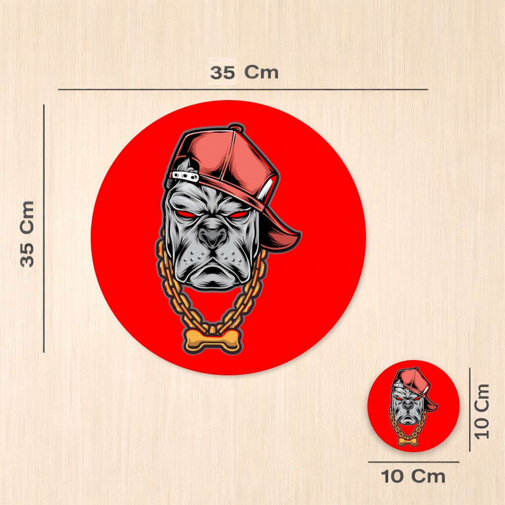 Hip Hop Style Gangster Dog Illustration 