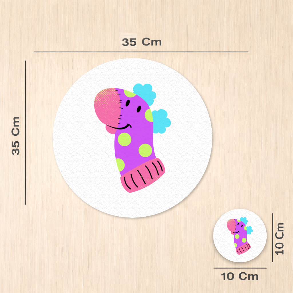 Cute Colorful Dinosaur Illustration Charger Plate Set  12 Pieces