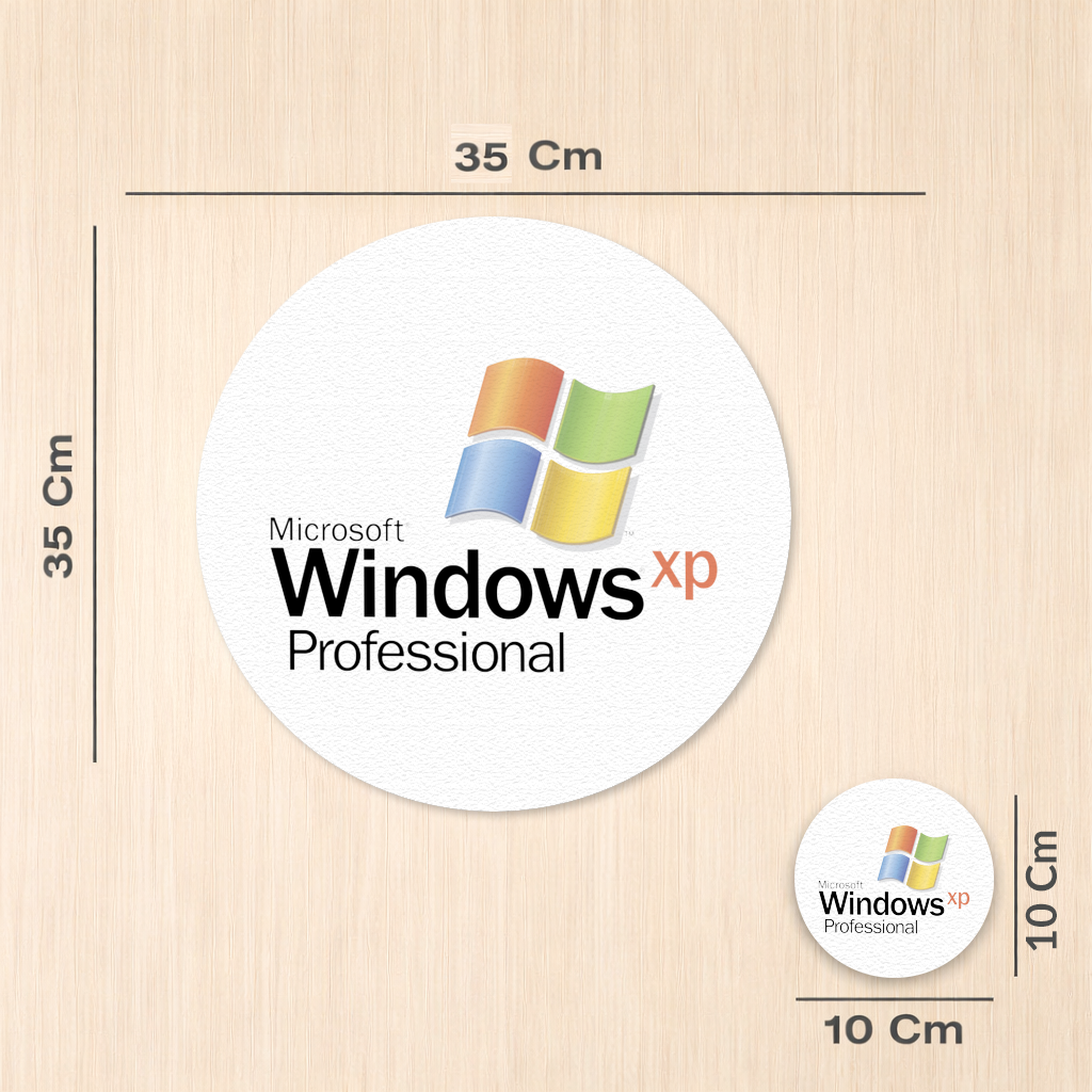 Digital Nostalgia Windows XP Iconic Logo Charger Plate Set  12 Pieces