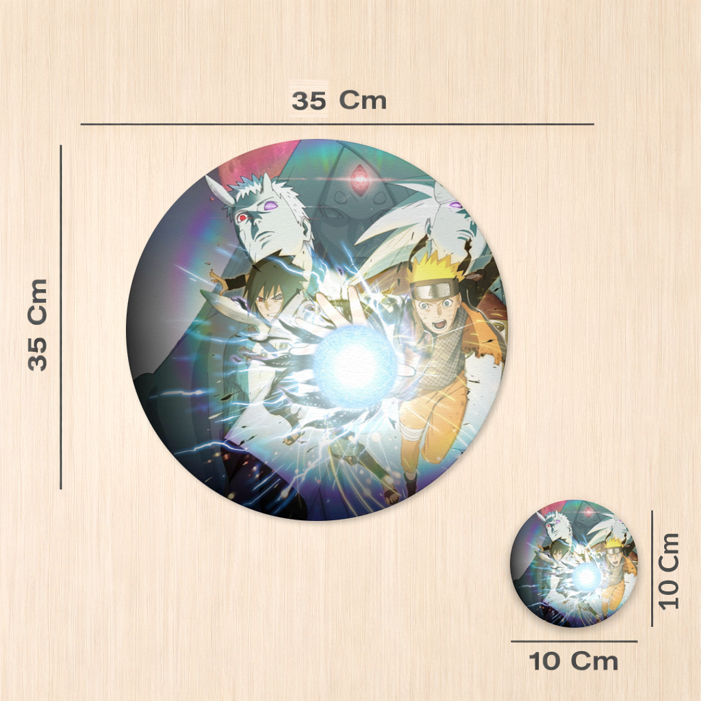 Naruto  Sasuke  Ultimate Rasengan Chidori Clash Charger Plate Set  12 Pieces