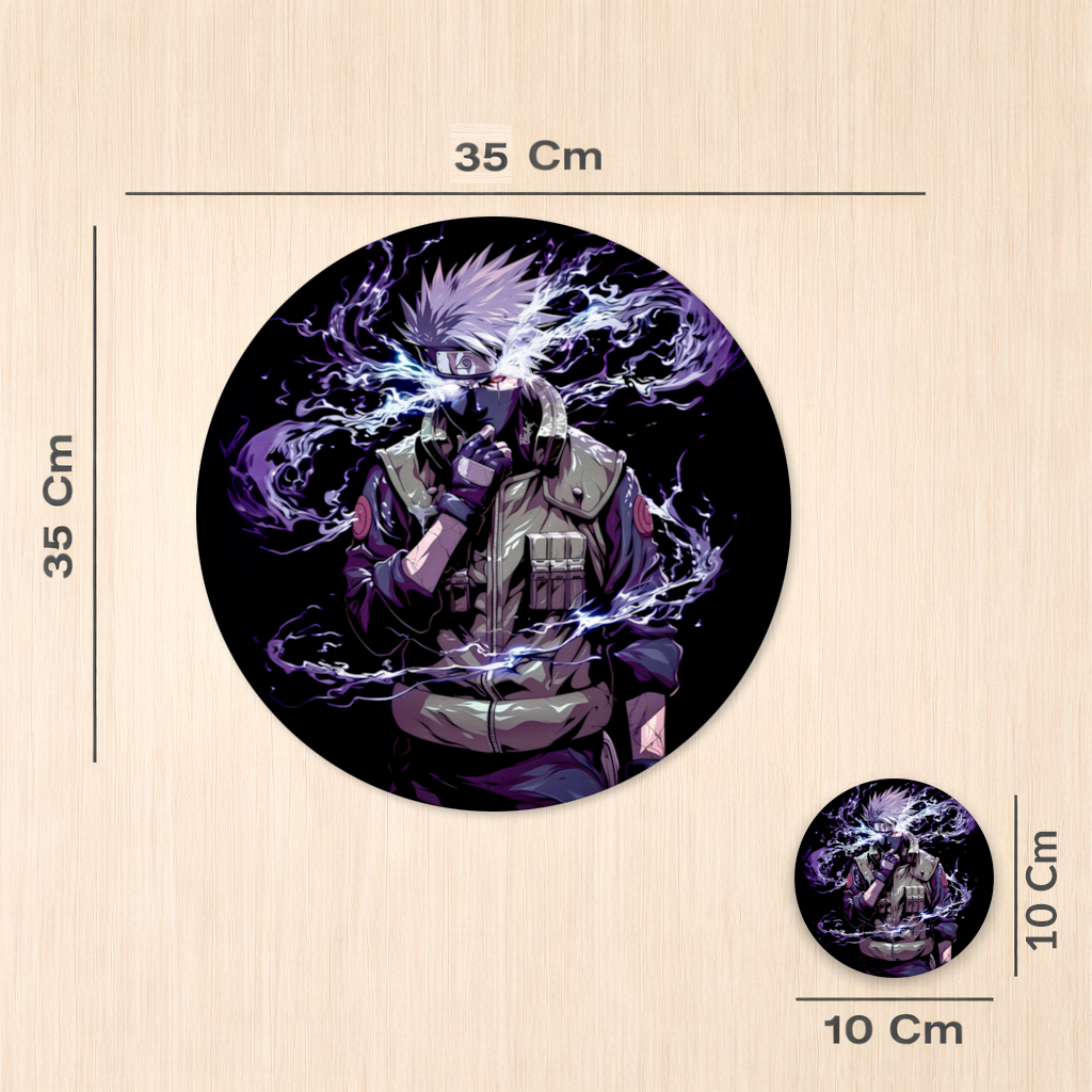 Kakashi Hatake  The Surge of Purple Lightning Charger Plate Set  12 Pieces