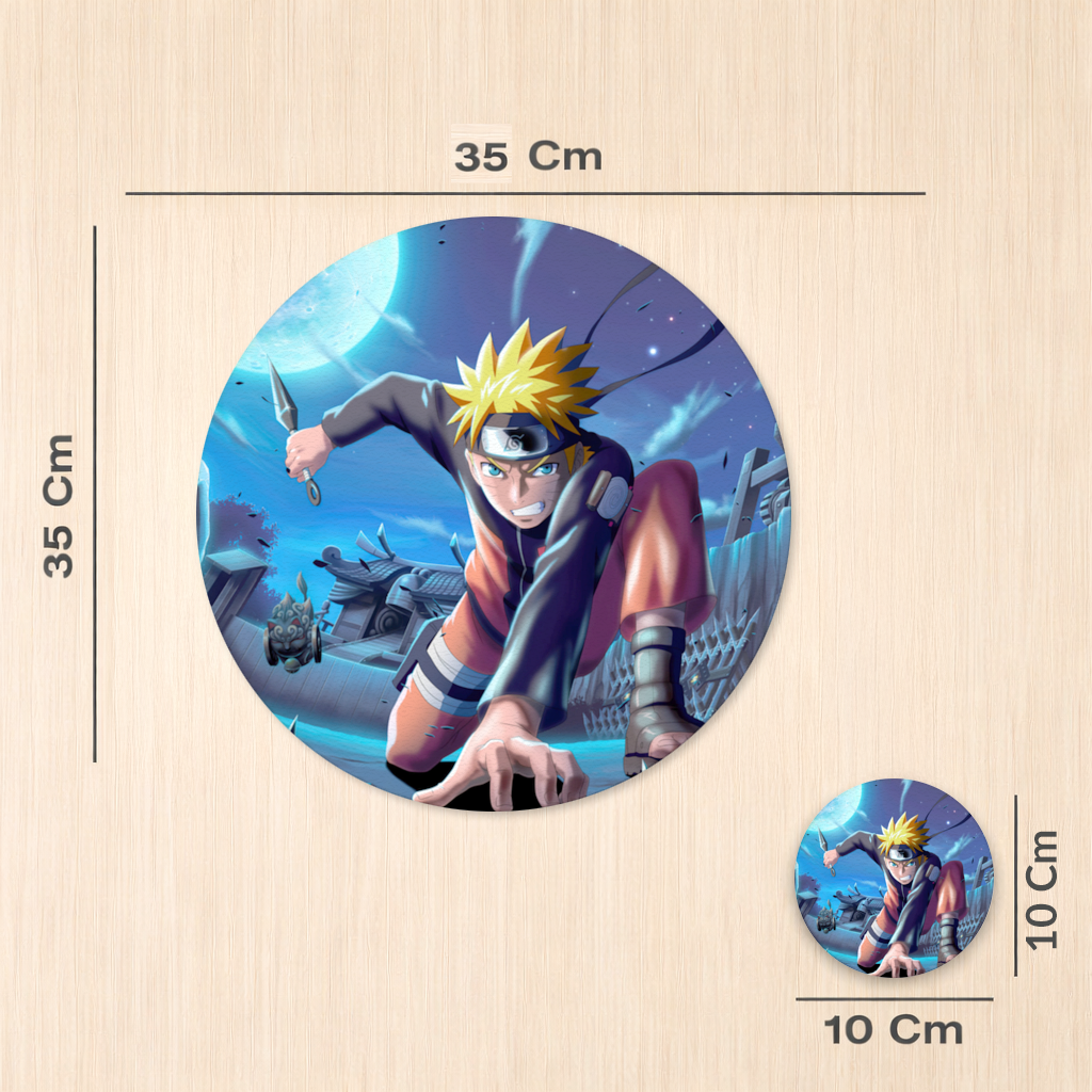 Naruto Uzumaki  Shinobi Strike Under the Moonlight Charger Plate Set  12 Pieces