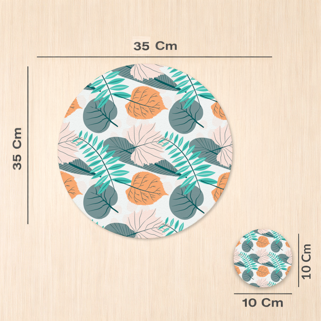 Modern Tropical Leaves Charger Plate Set  12 Pieces