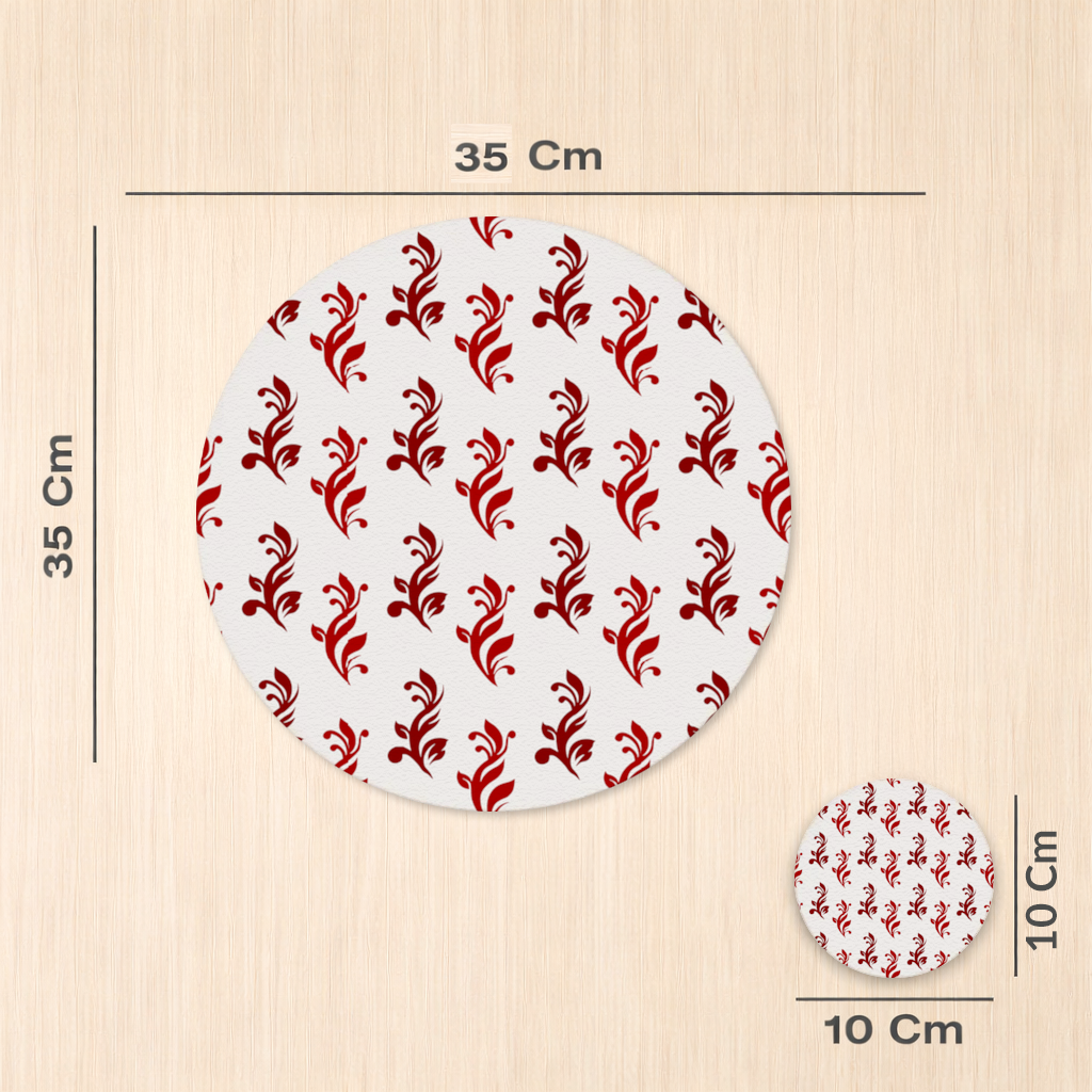 Burgundy Baroque Swirls Charger Plate Set  12 Pieces