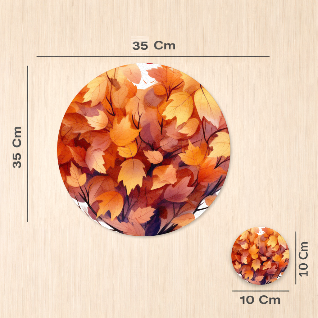 Autumn Leaf Heart Charger Plate Set 12 Pieces