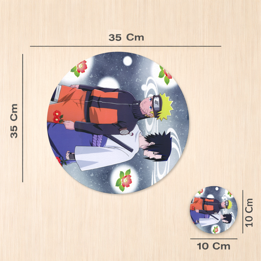 Sırt Sırta Duran İki Rakip Savaşçı Servis Tabağı Altlığı (12 Adet)