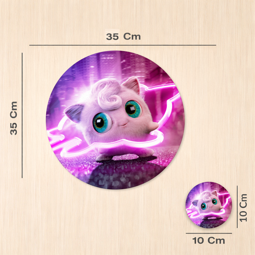 Cyberpunk Pink Fluffy Creature Charger Plate Set  12 Pieces