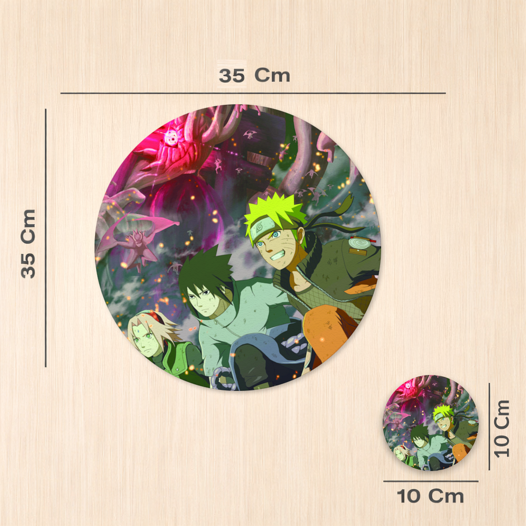 Ninja Takımı Dev Yaratık Savaşı Servis Tabağı Altlığı (12 Adet)