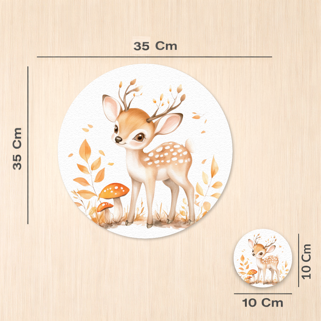 Whimsical Autumn Woodland Fawn 