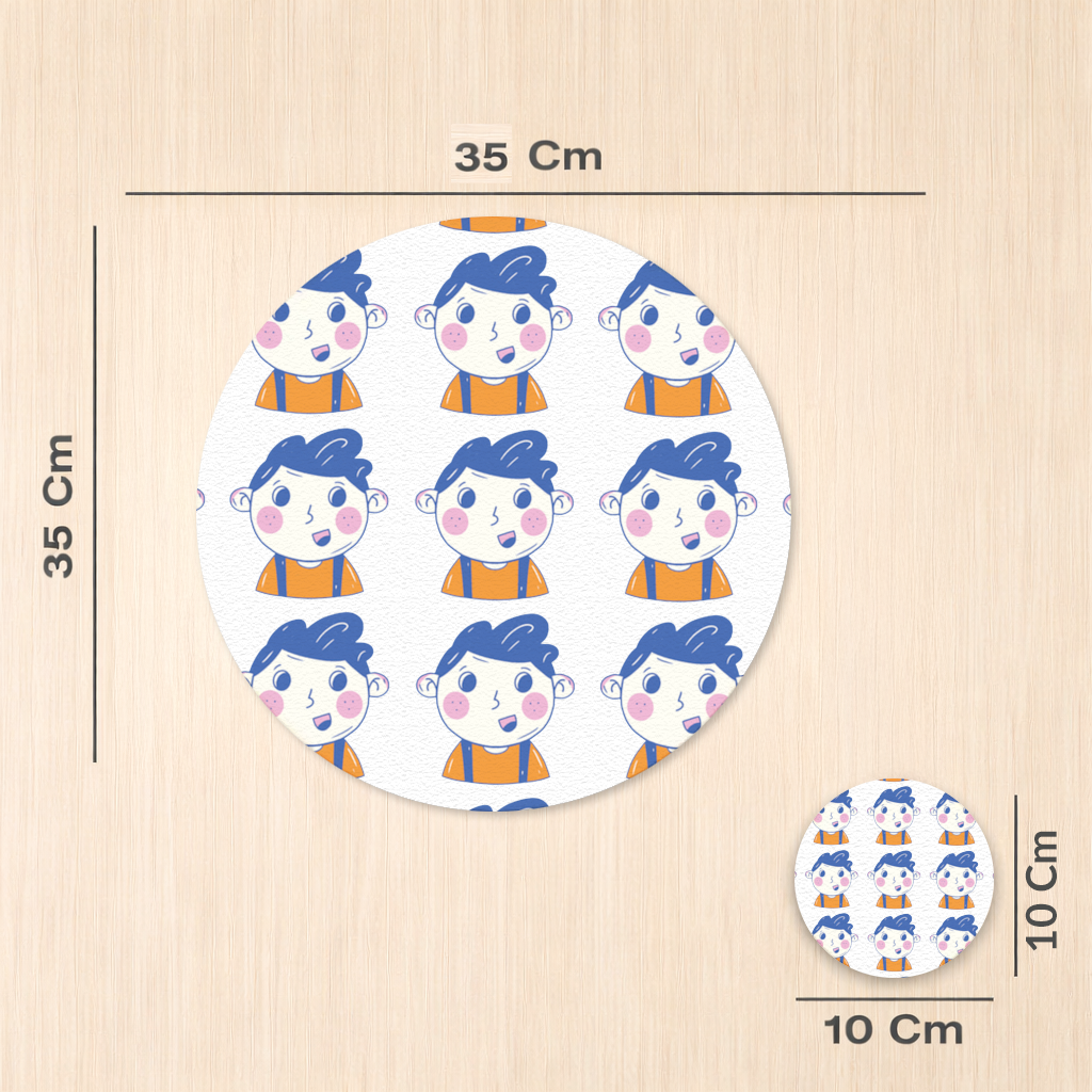 Cute Smiling Boy with Blue Hair 