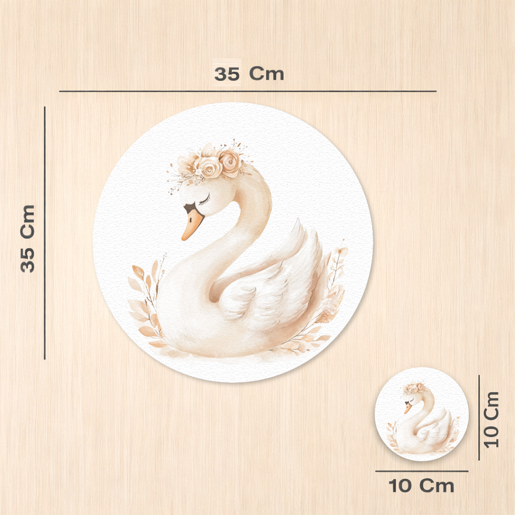 Elegant Floral Crown Boho Swan 