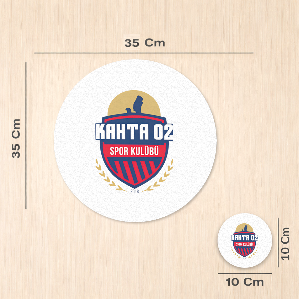 Kahta 02 Spor Kulübü Crest Charger Plate Set 12 Pieces