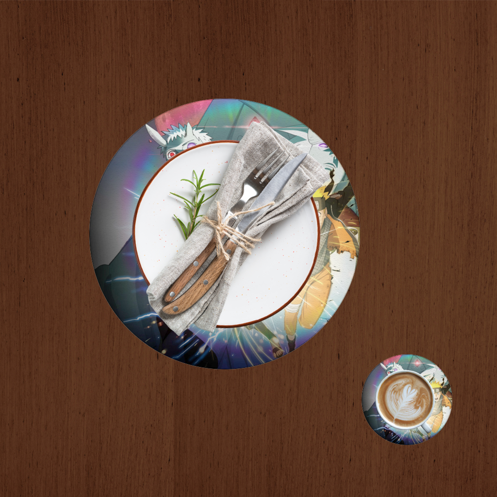 Naruto  Sasuke  Ultimate Rasengan Chidori Clash Charger Plate Set  12 Pieces