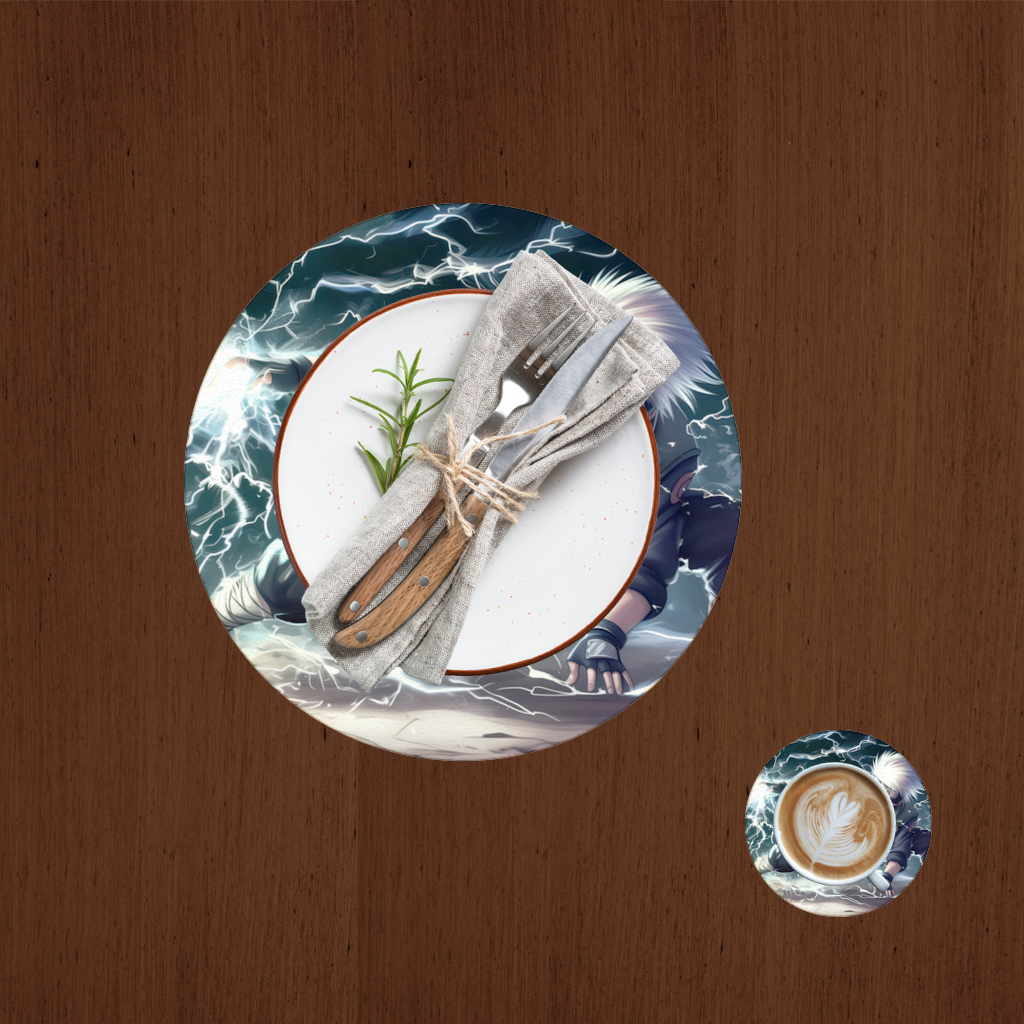 Kakashi Hatake  The Roar of the Lightning Blade Charger Plate Set  12 Pieces