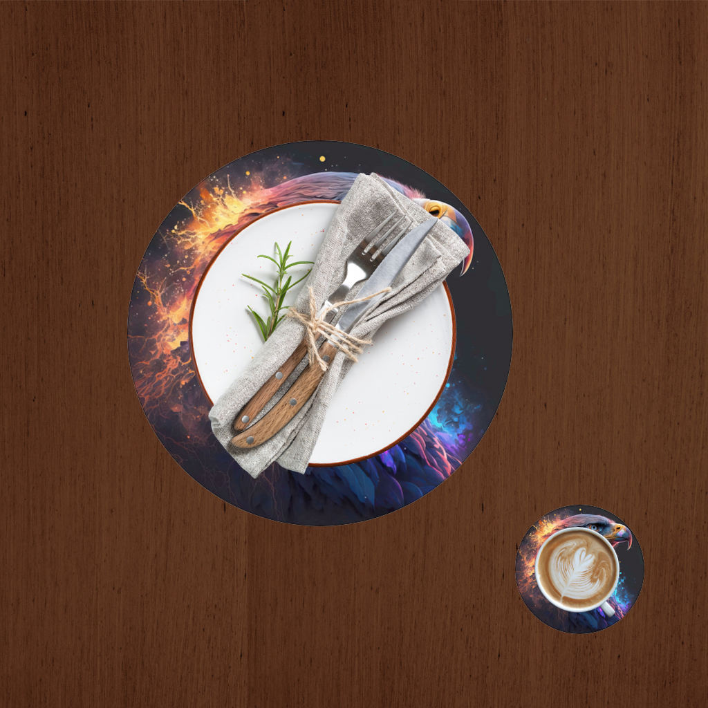 Eagle image  A symbol of strength and freedom. Charger Plate Set  12 Pieces