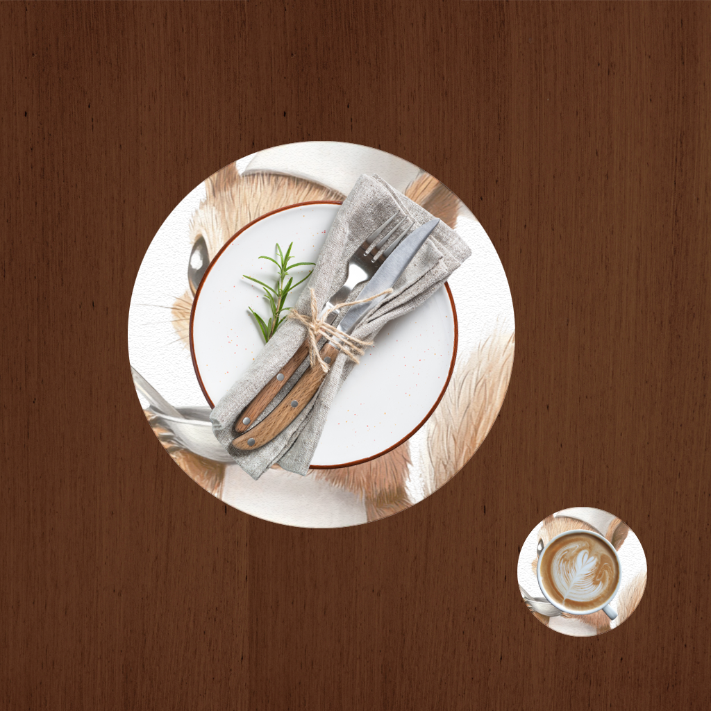 Whimsical Little Chef Squirrel Charger Plate Set  12 Pieces