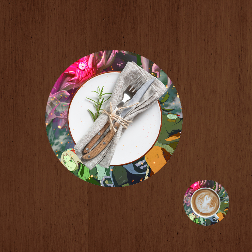 Ninja Team Giant Monster Battle Charger Plate Set 12 Pieces