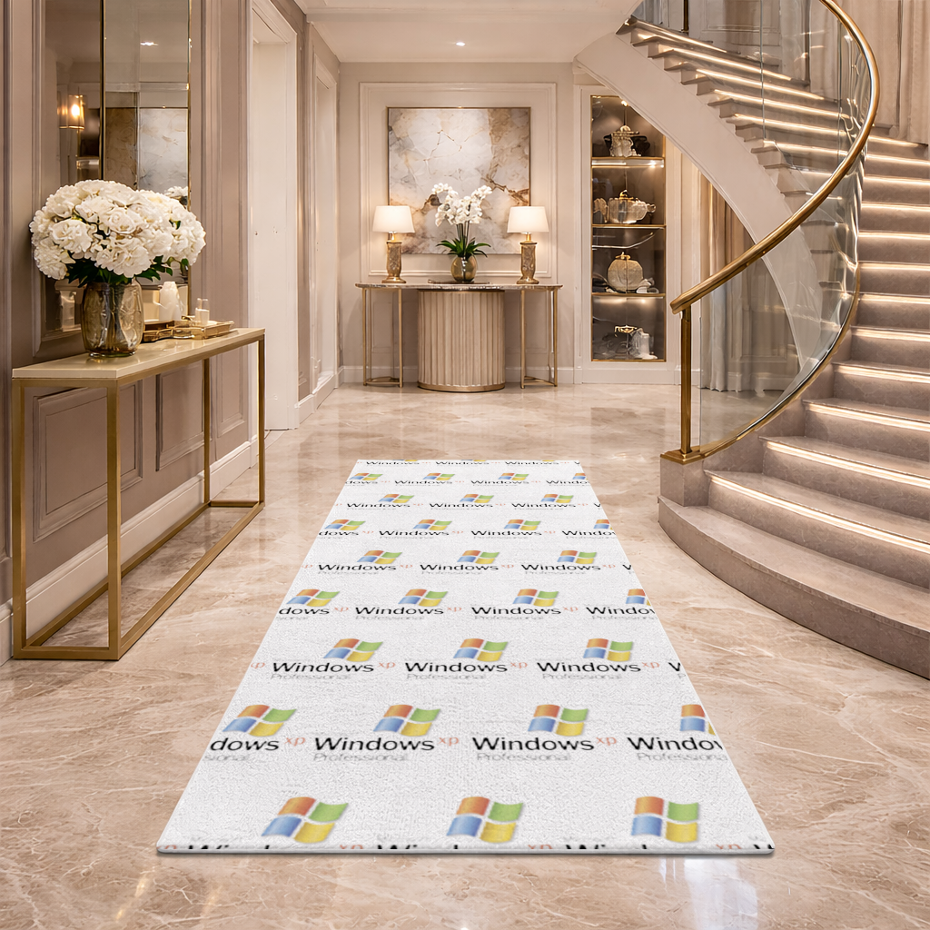 Digital Nostalgia Windows XP Iconic Logo Hallway & Entryway Rug