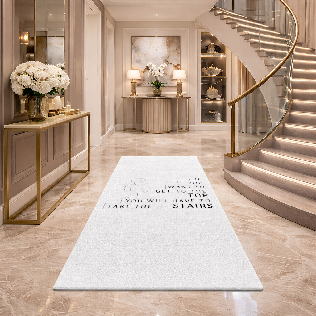 If you want to get to the top, you will have to take the stairs. Hallway & Entryway Rug