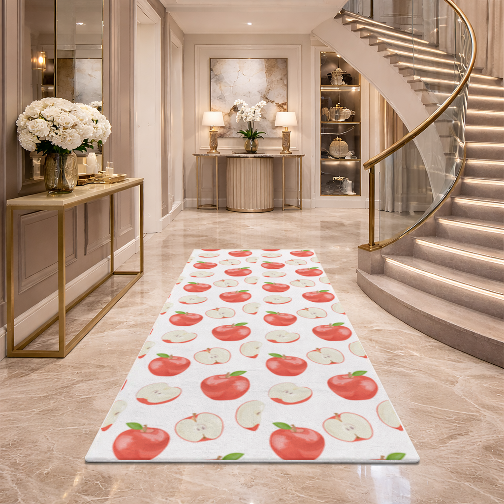 Red Apple Slices Hallway & Entryway Rug