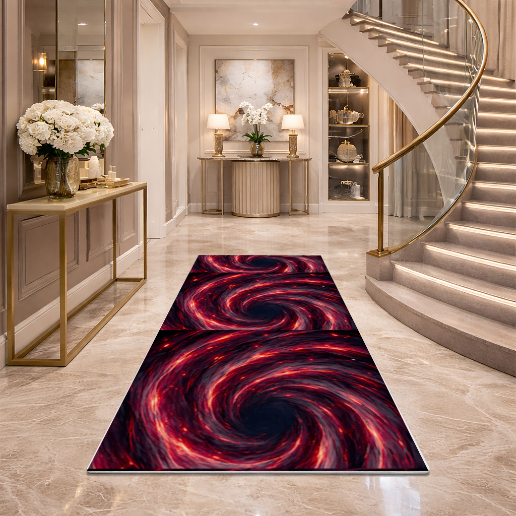 Uchiha Brothers Eternal Black Flames of Amaterasu Hallway & Entryway Rug