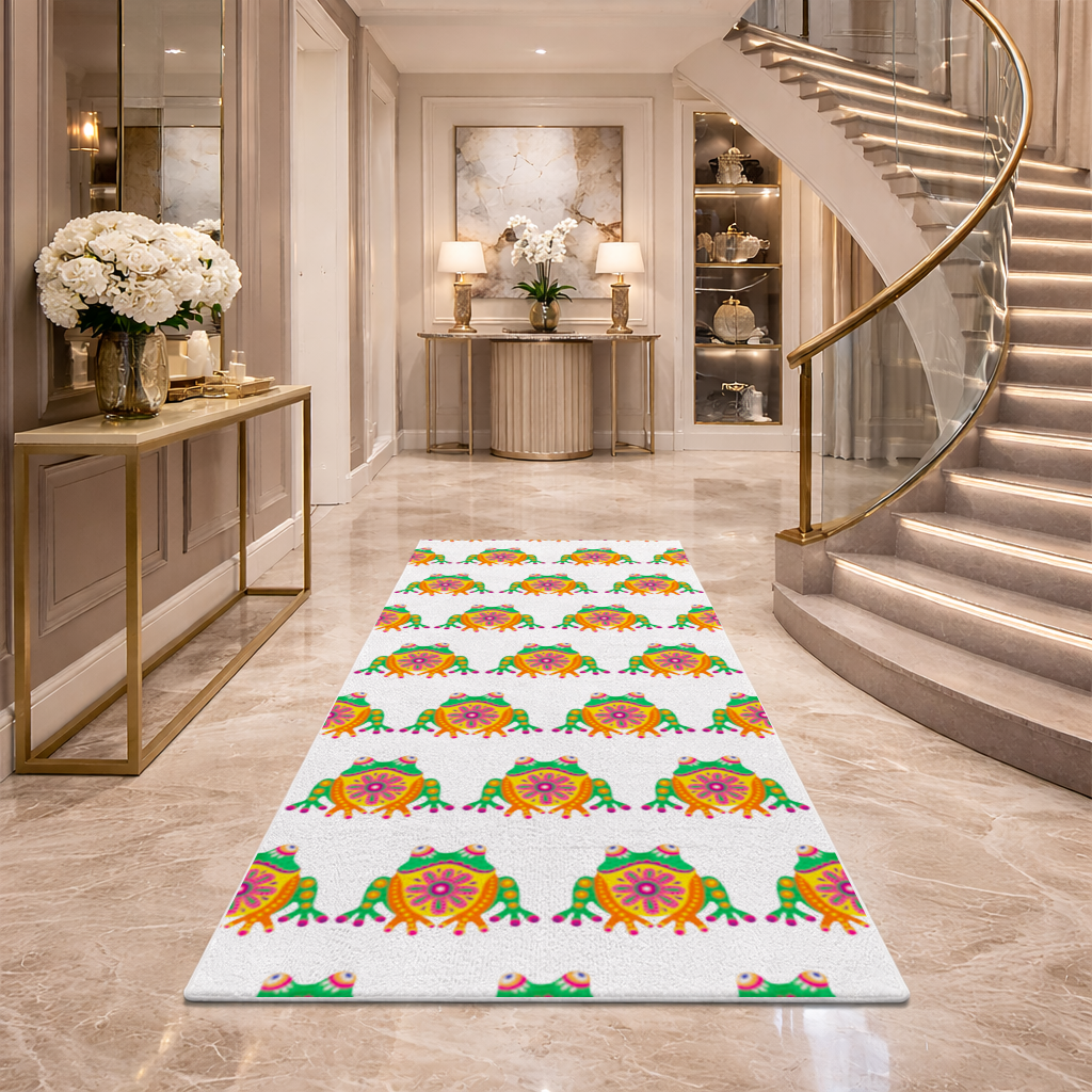 Mexican Alebrije Frog Hallway & Entryway Rug
