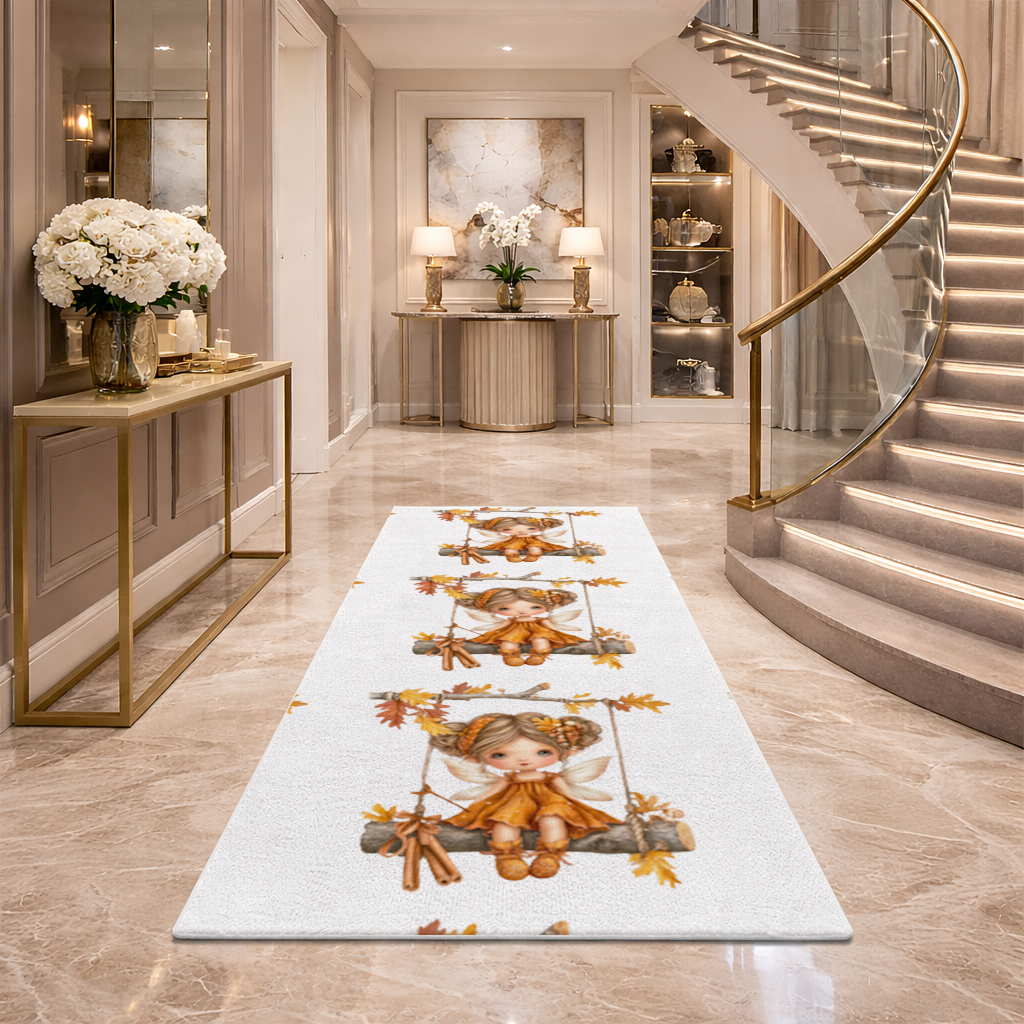 Sevimli Sonbahar Orman Perisi Antre ve Koridor Halısı
