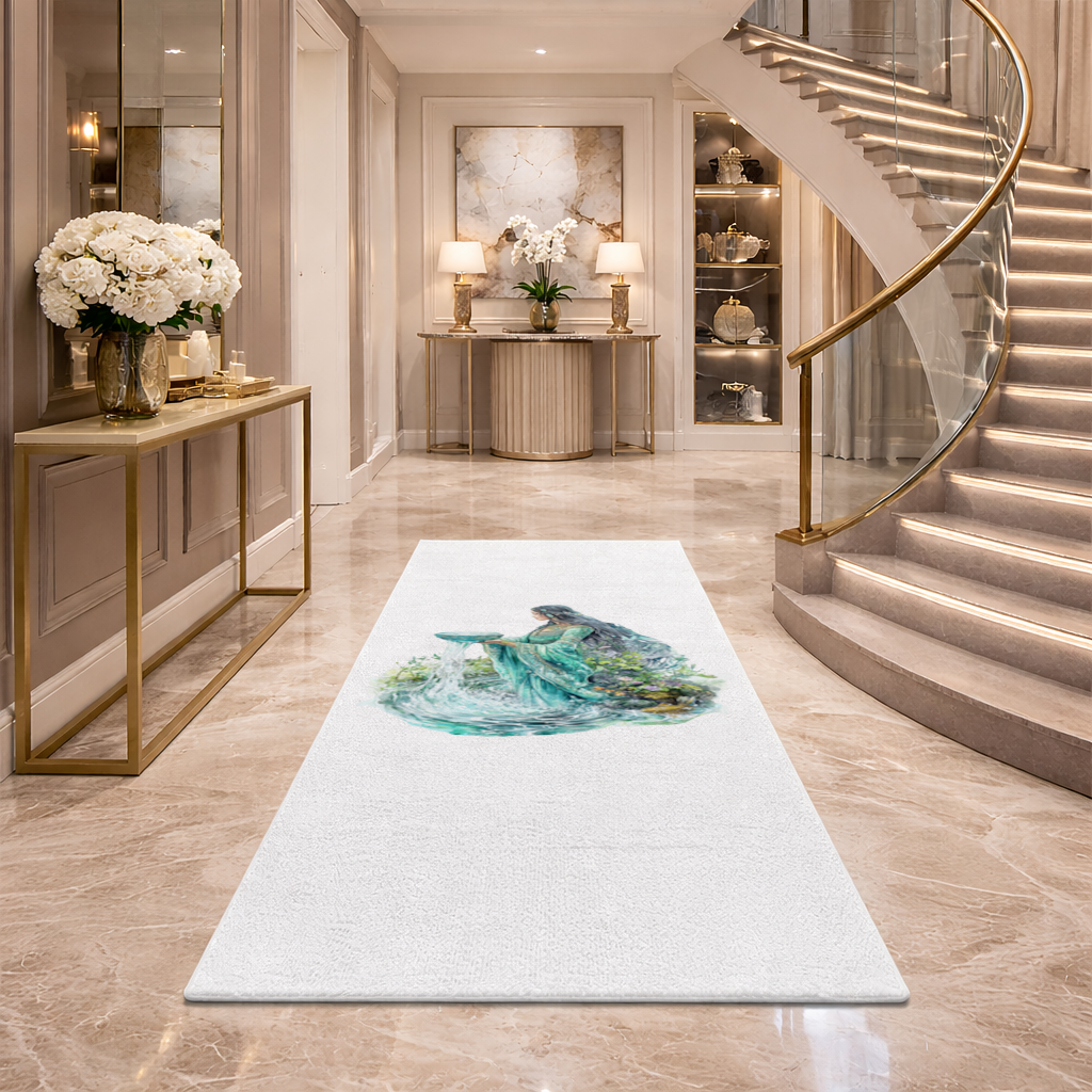 Ethereal Water Goddess Hallway & Entryway Rug