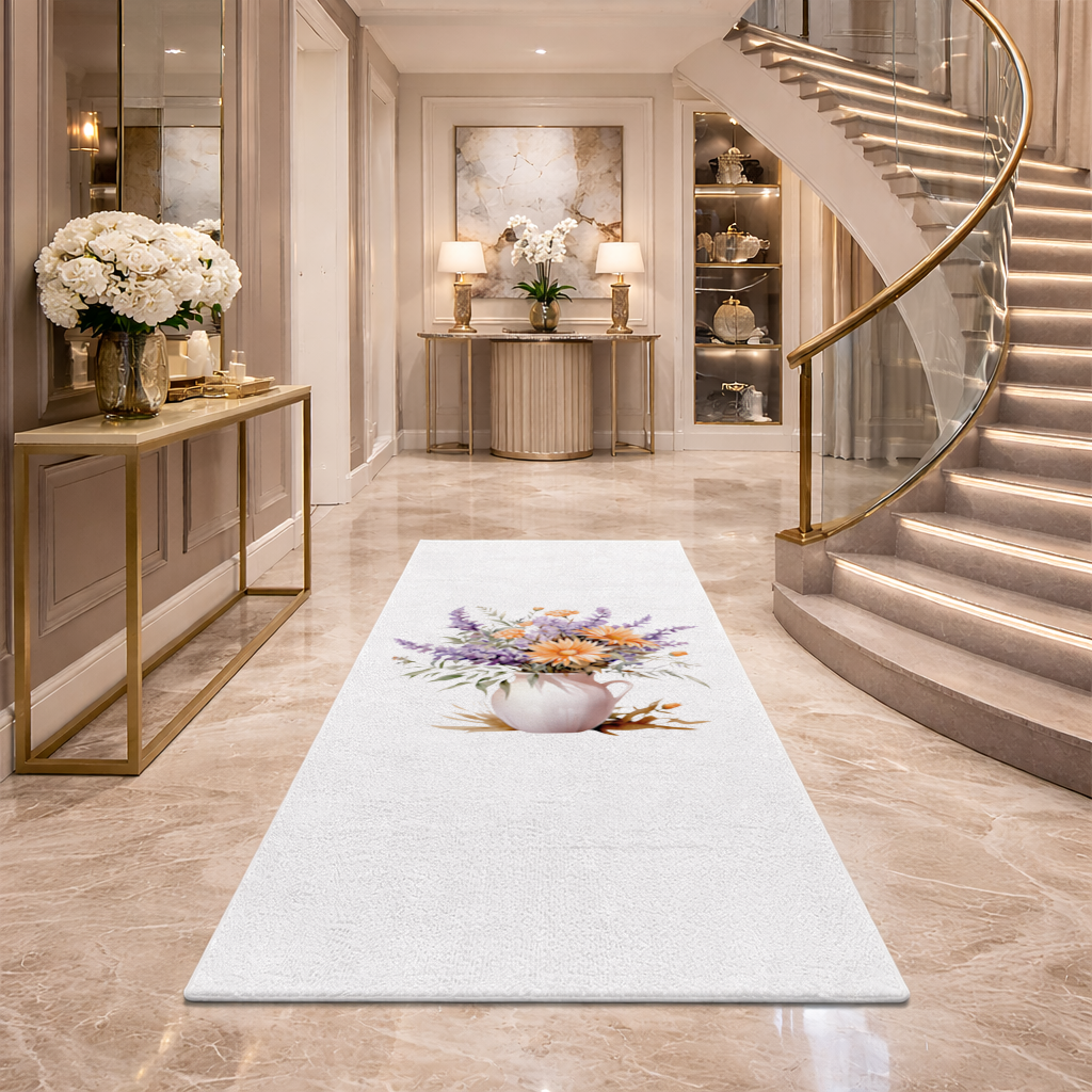 Cottagecore Wildflower Pitcher Hallway & Entryway Rug