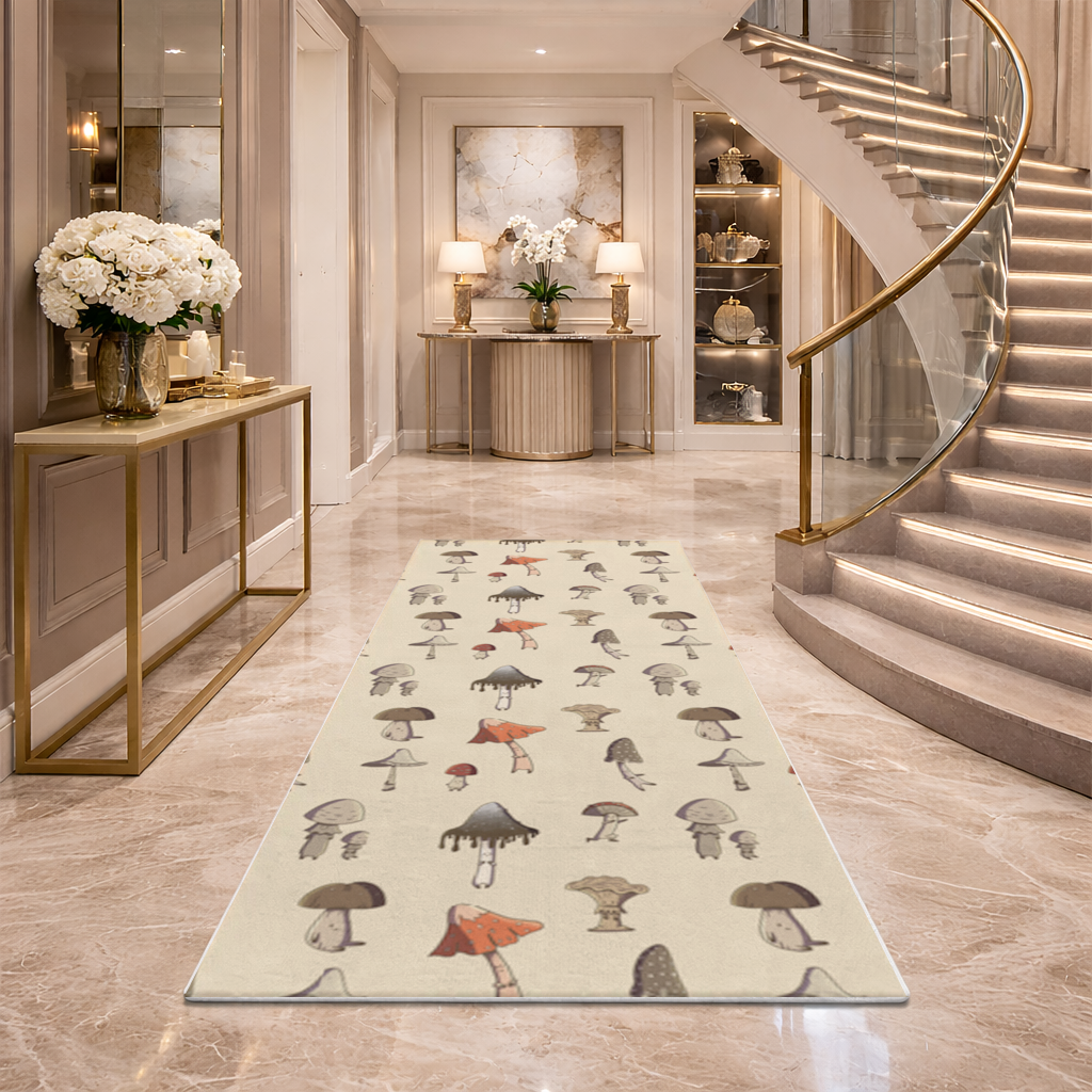 Sad Mushrooms Hallway & Entryway Rug