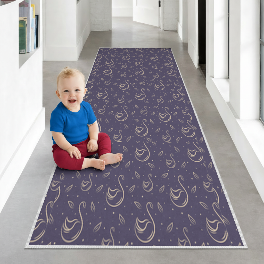 kuğu pattern deseni Hallway & Entryway Rug