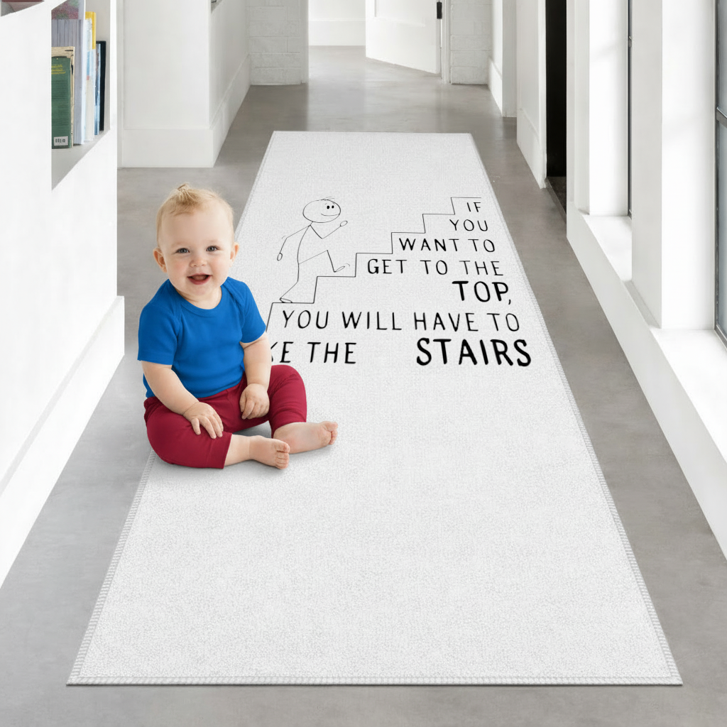 If you want to get to the top, you will have to take the stairs. Hallway & Entryway Rug