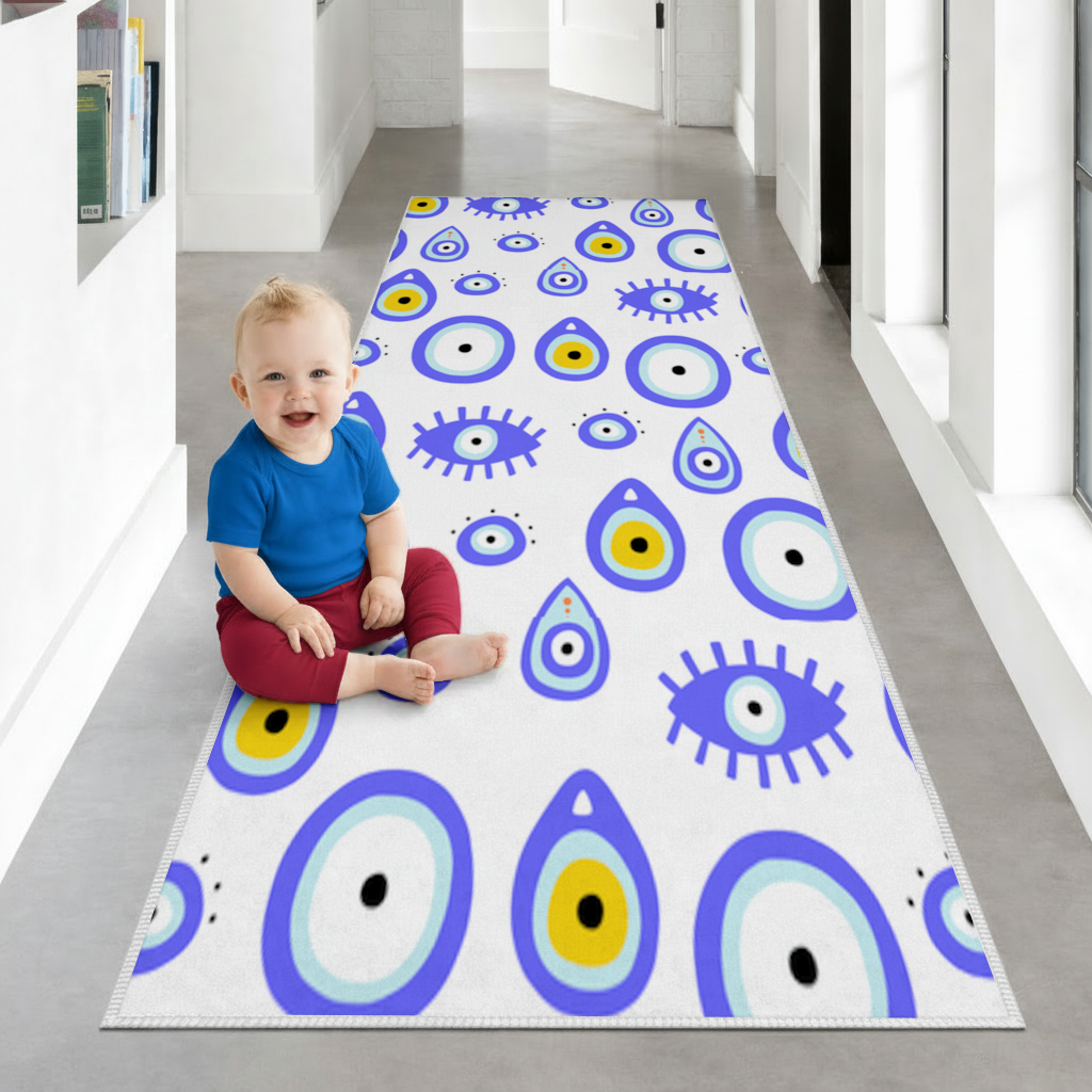 Evil Eye Pattern Hallway & Entryway Rug