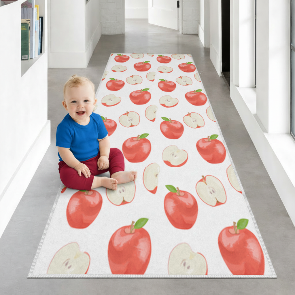 Red Apple Slices Hallway & Entryway Rug