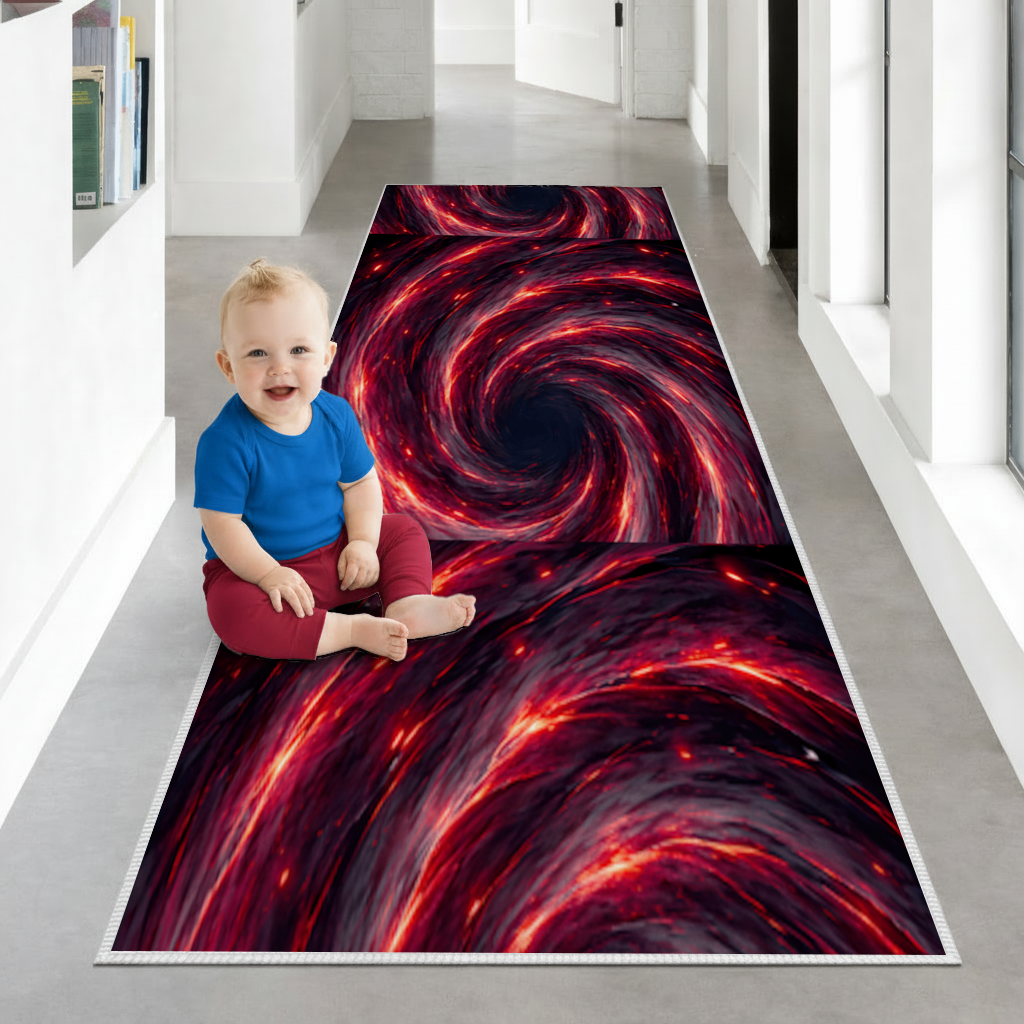 Uchiha Brothers Eternal Black Flames of Amaterasu Hallway & Entryway Rug