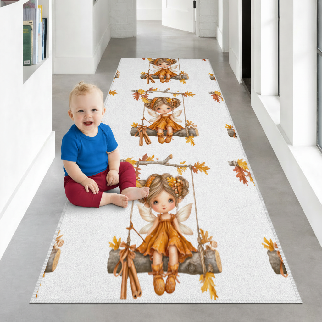 Whimsical Autumn Forest Fairy Hallway & Entryway Rug