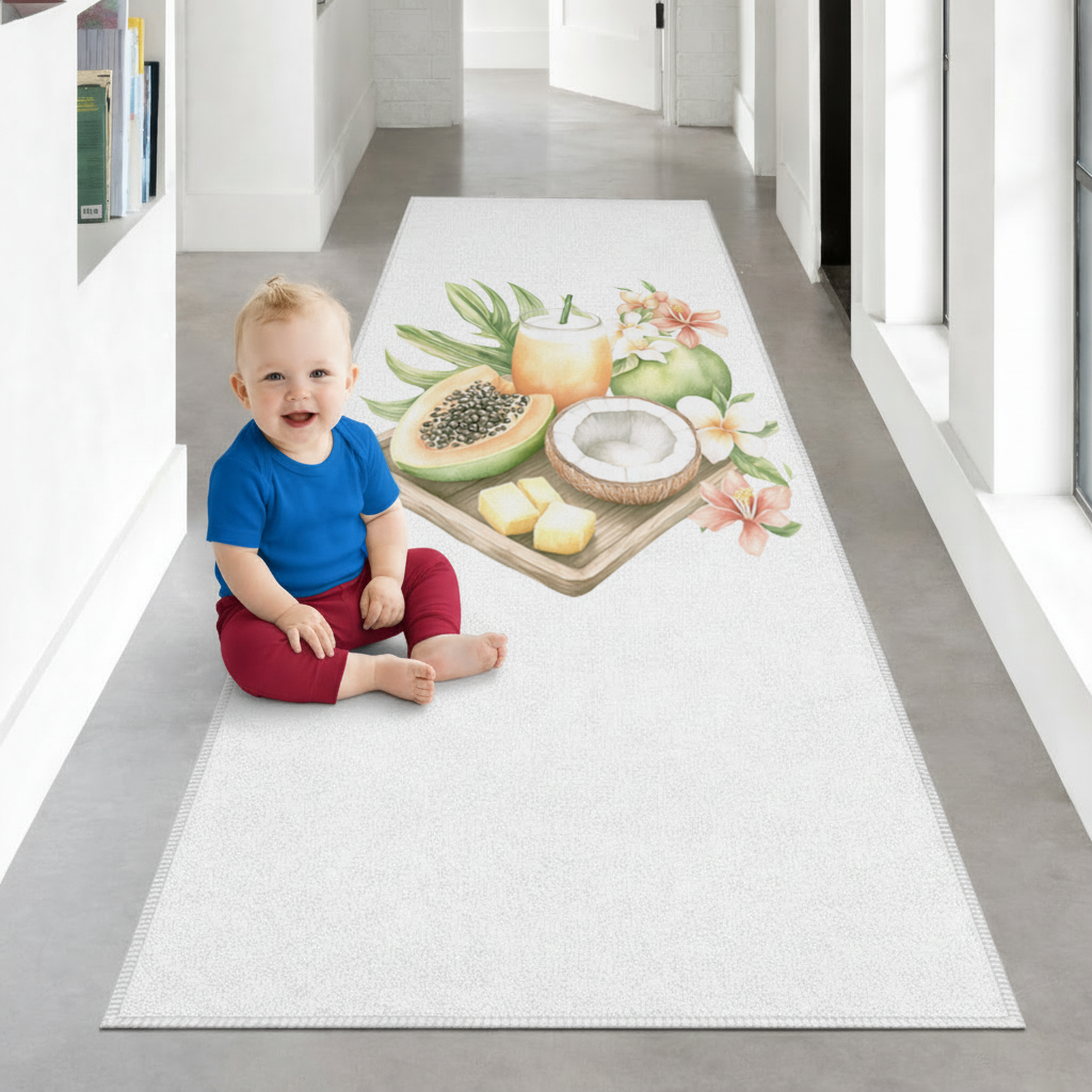 Tropical Papaya and Coconut Juice Hallway & Entryway Rug