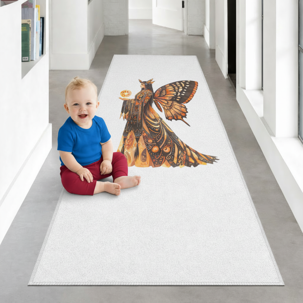 Monarch Kelebek Kanatlı Tanrıça Antre ve Koridor Halısı