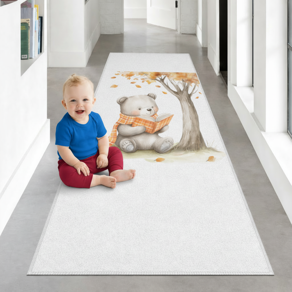 Reading Bear with Orange Scarf 