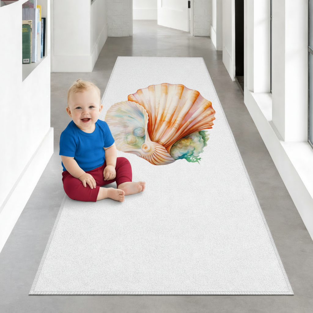 İncili Turuncu Deniz Kabuğu Antre ve Koridor Halısı