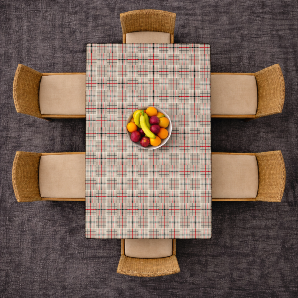 Red Black Geometric Tribal Pattern Rectangular Tablecloth