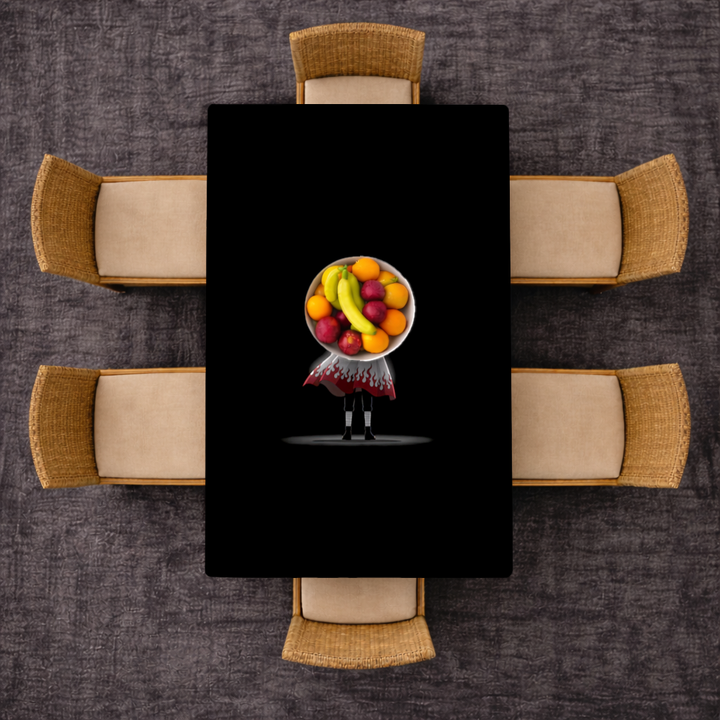 Power from Darkness Naruto Uzumaki Hokage Silhouette Rectangular Tablecloth