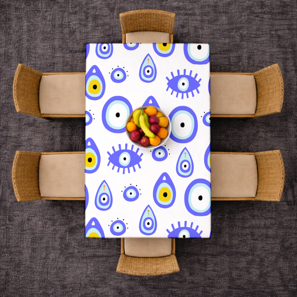 Evil Eye Pattern Rectangular Tablecloth