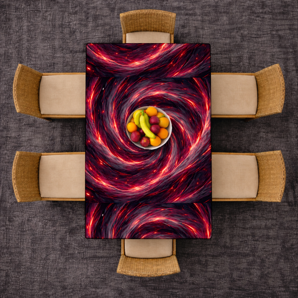 Uchiha Brothers Eternal Black Flames of Amaterasu Rectangular Tablecloth