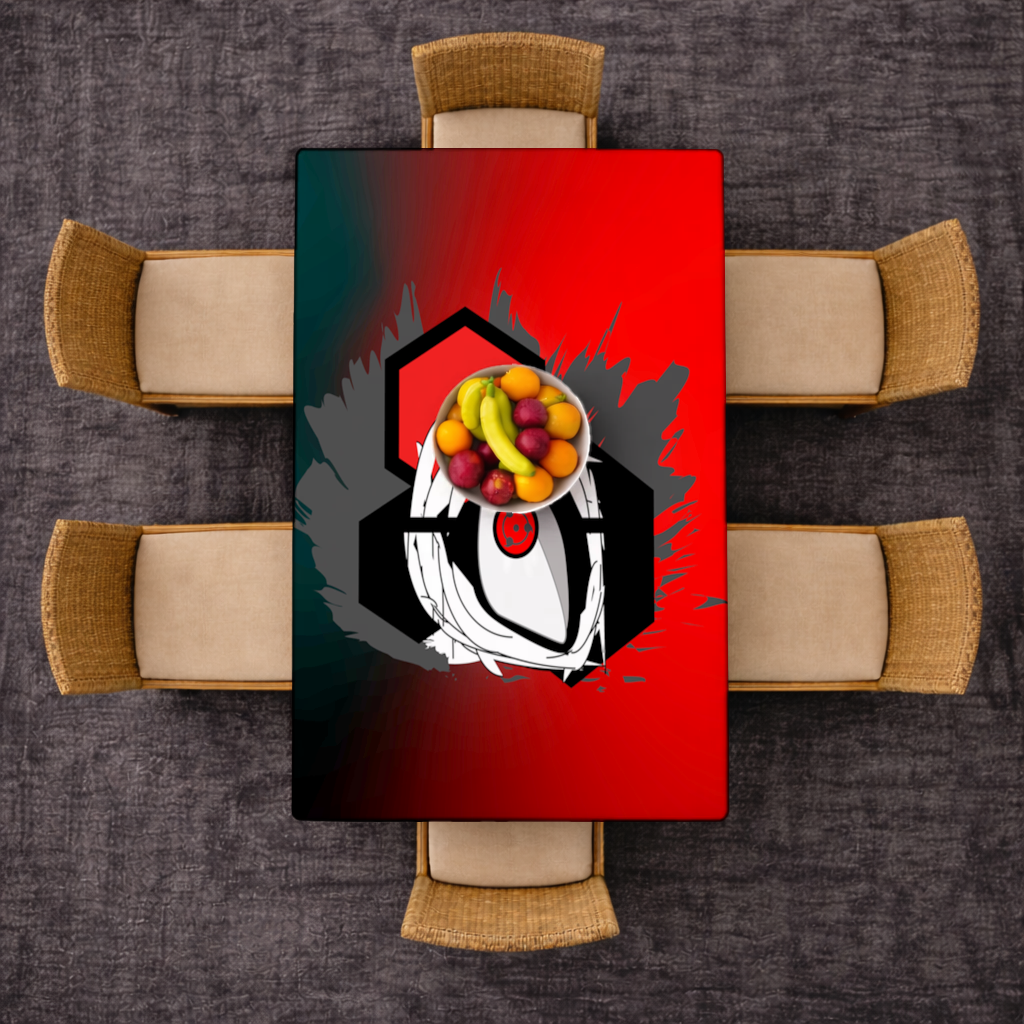 Mystic Red Eye Hexagon Rectangular Tablecloth