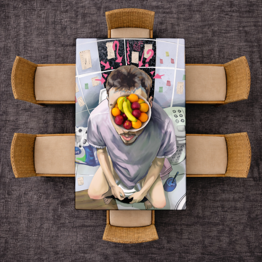 Toilet allegory Rectangular Tablecloth