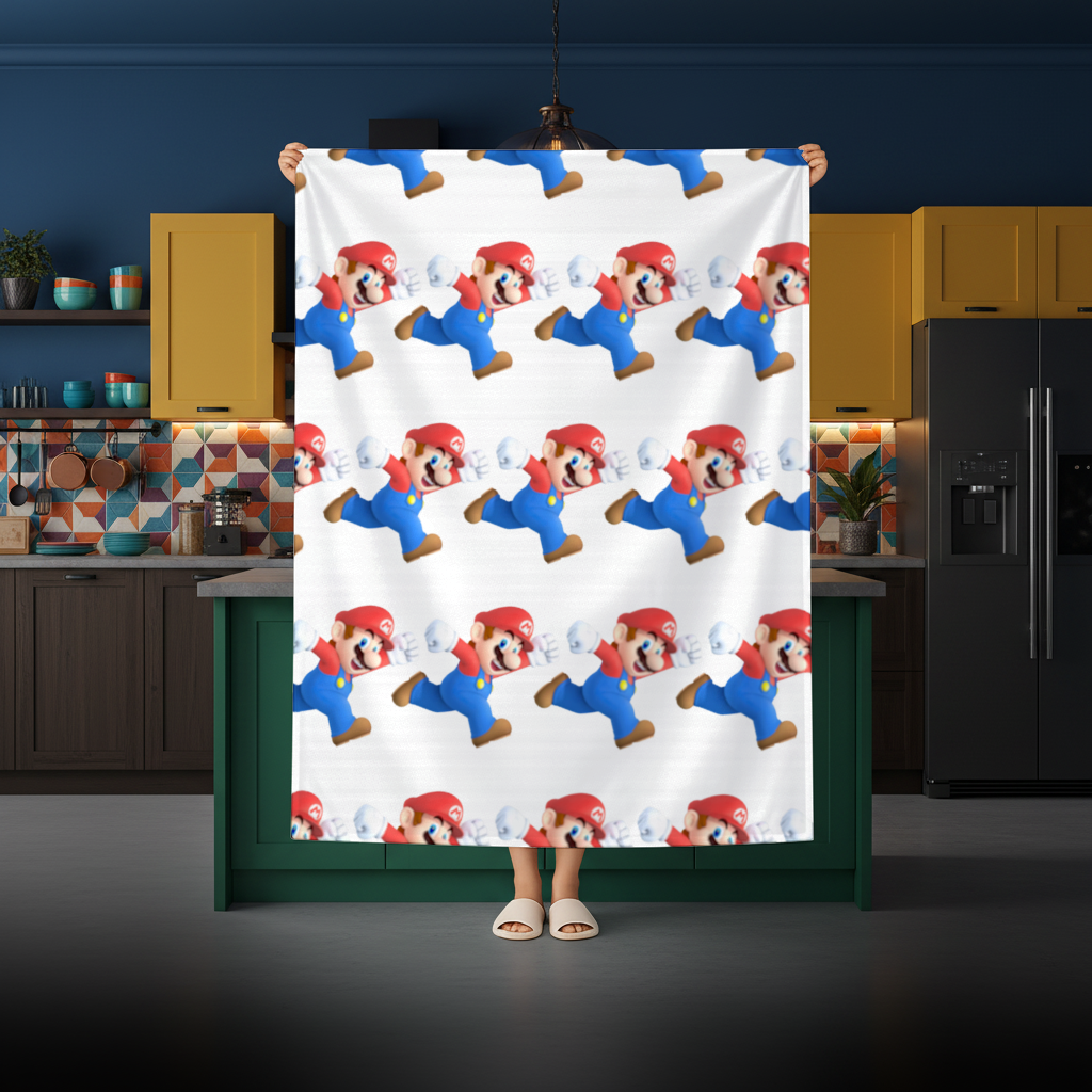 Retro Pixel Hero Design Rectangular Tablecloth